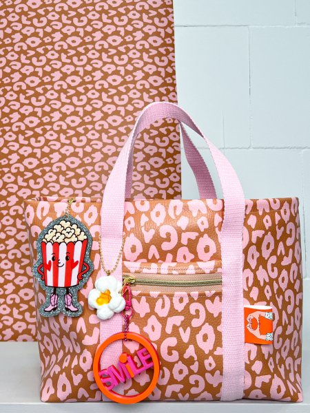 Kunstleder Happy Collection Leo by Cherry Picking braun/rosa